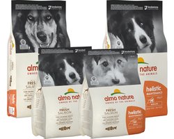 Almo Nature Hond Holistic Droogvoer voor Middelgrote tot Grote Hondenrassen - Maintenance - Rundvlees, Kip, Lam of Zalm in 400gr, 2kg of 12kg - Smaak: Zalm, Gewicht: 12kg - Large