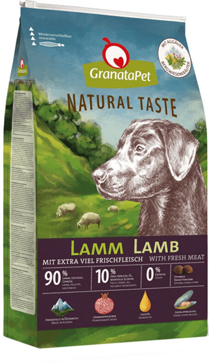 GranataPet GranataPet Natural Taste Hondenvoer - Lam - 12 kg