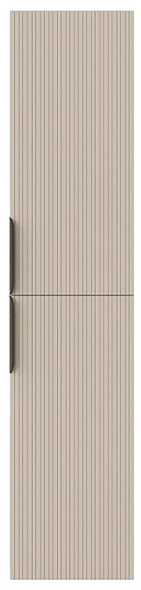 Vente-unique Zwevend badkamermeubel met reliëf - Beige - H160 cm - DALIKO