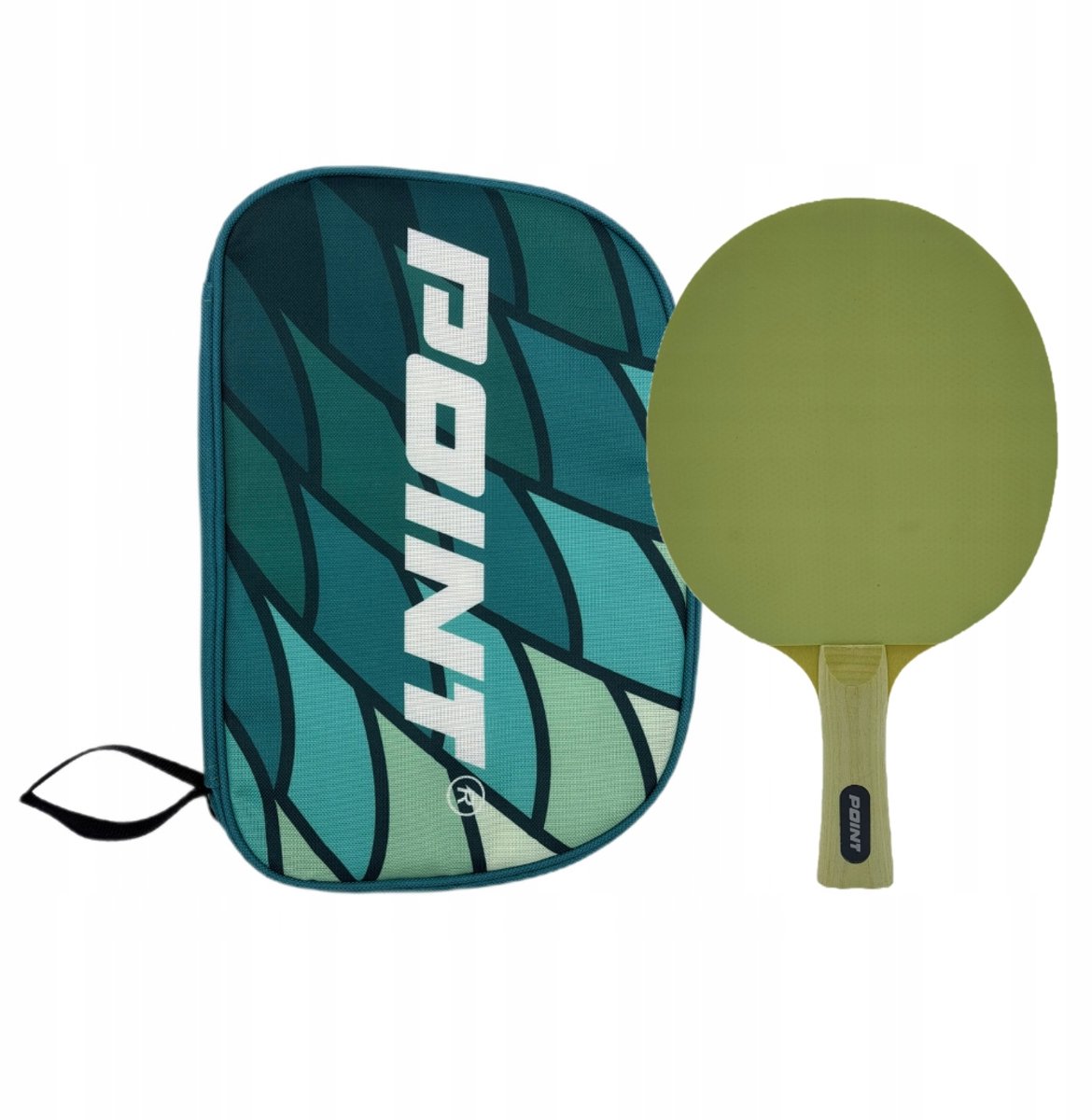 POINT Green Tafeltennis Set: Raket & Groene Tas