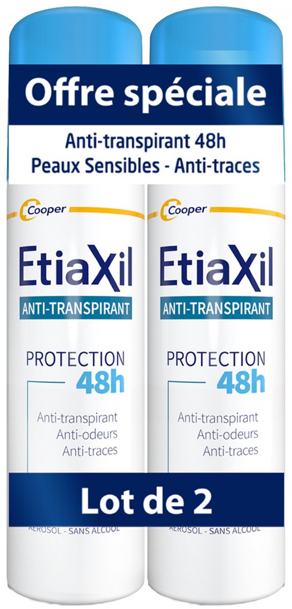 Etiaxil Anti-transpirant Deodorant 48H Protection Aerosol Set van 2 x 150 ml