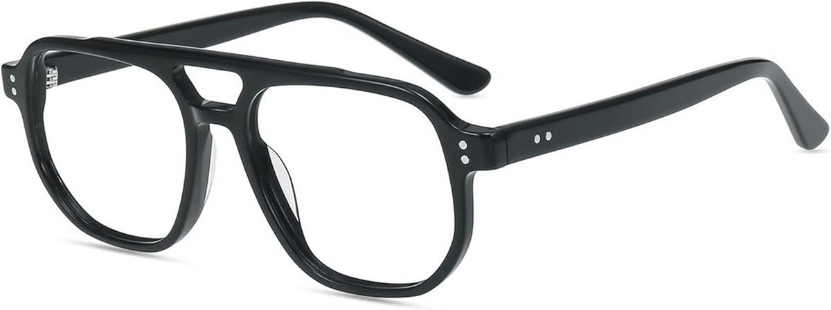 Pilotenbril met Blauwlichtfilter - Oversized UV-Veilige Computerbril voor Dames en Heren