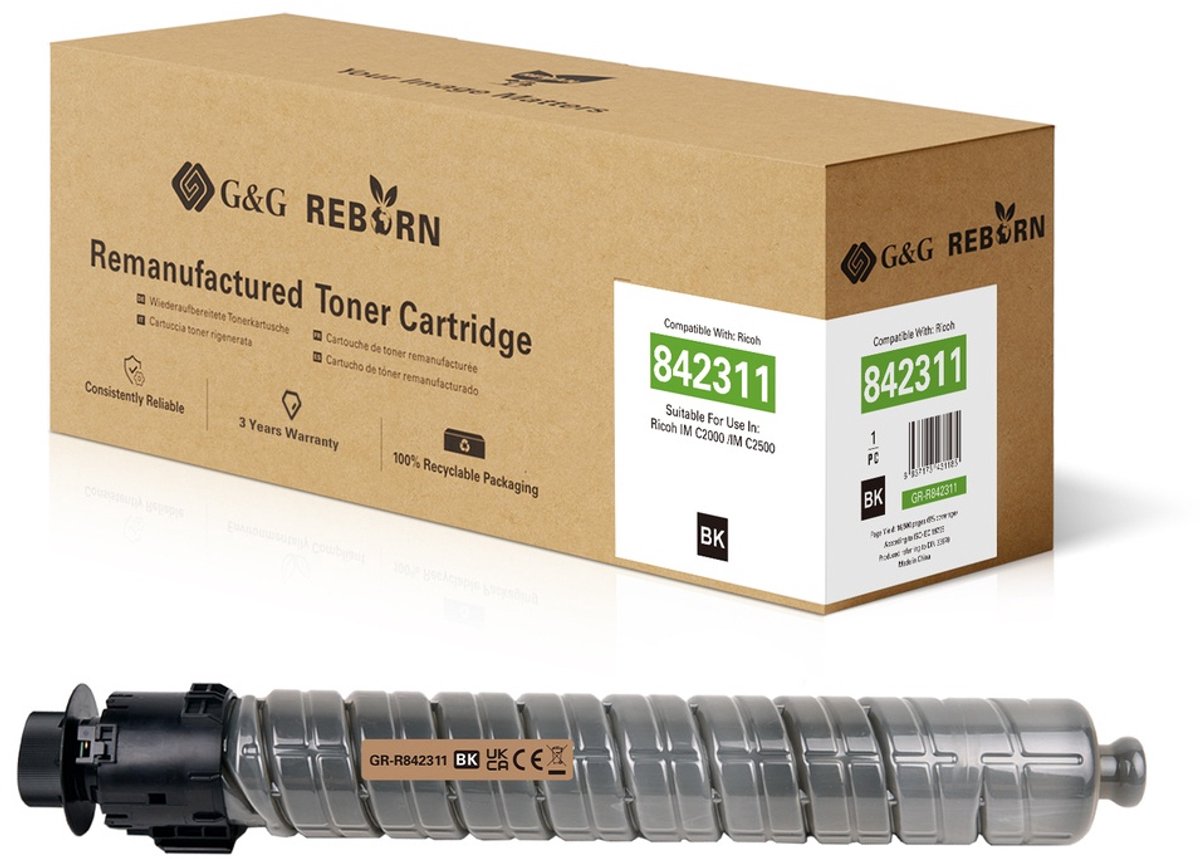 G&G 21871 tonercartridge 1 stuk(s) Compatibel Zwart