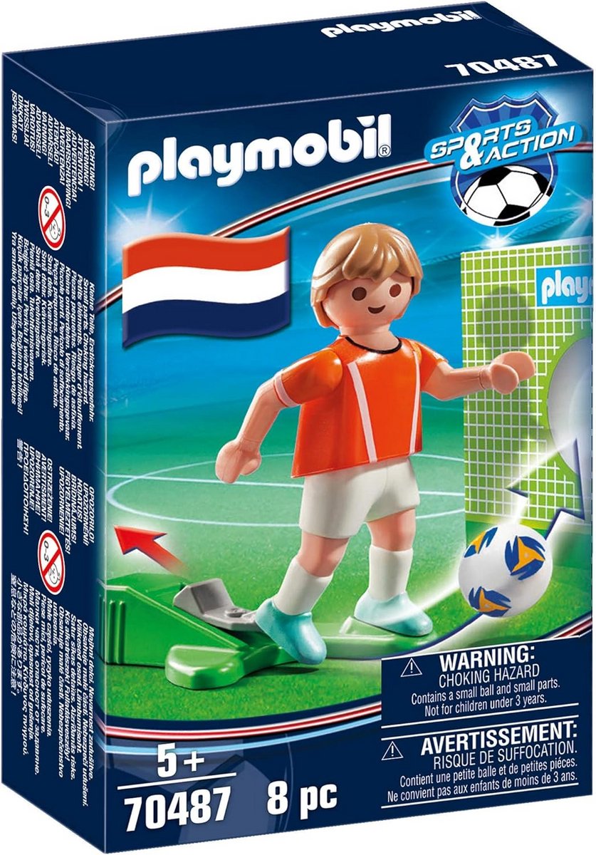 Voetbalactie Figuur Oranje Speler met Schietfunctie