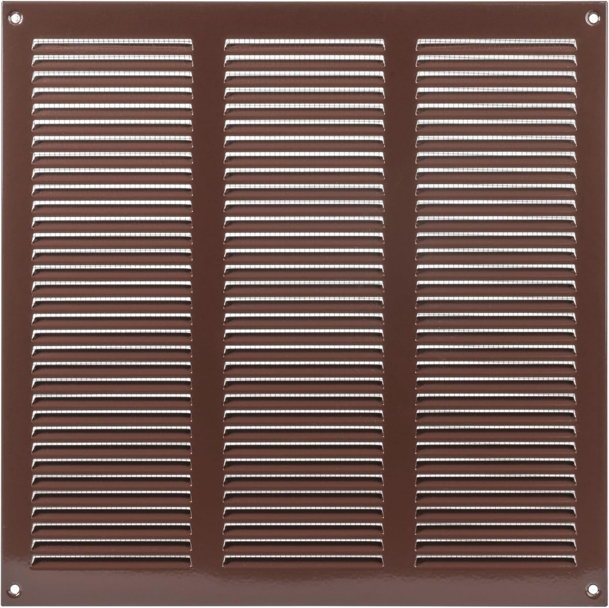 Metalen Luchtventilatie Rooster 12" x 12" - Bruin - Ventilatie Deksel met Ingebouwde Ongediertebescherming voor HVAC