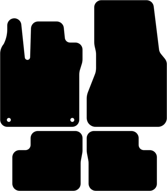 Tapis de voiture en caoutchouc Tapis de voiture Renault Twingo - Année de construction : 06/2019 - 2022 - Ajustement d'origine - 4 pièces