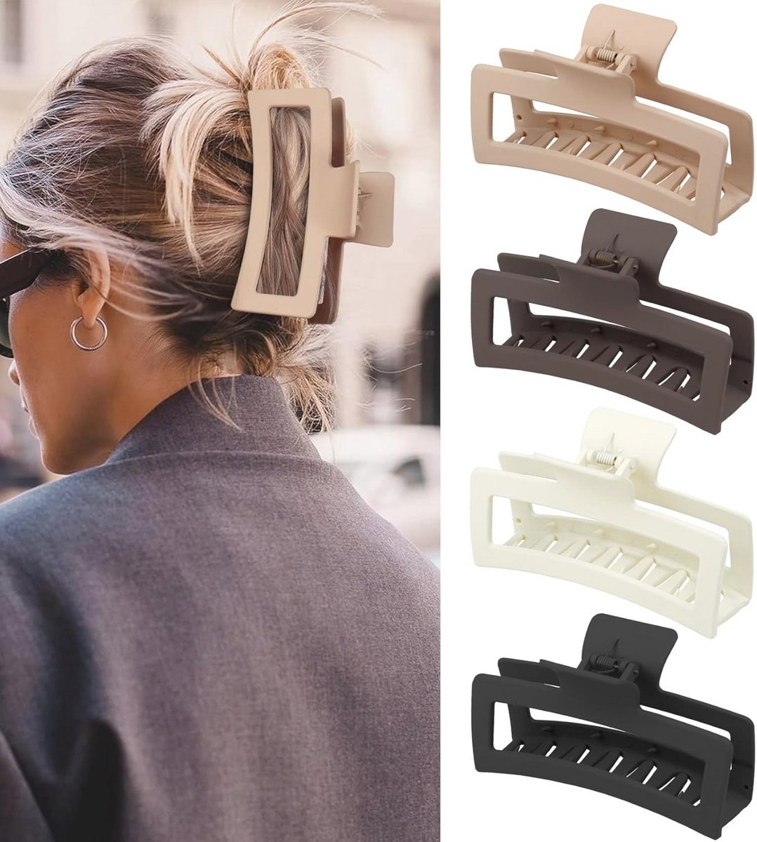 Grote Haarclip 13 cm - Antislip Klemclip voor Dames - Ideaal voor Dik en Lang Haar