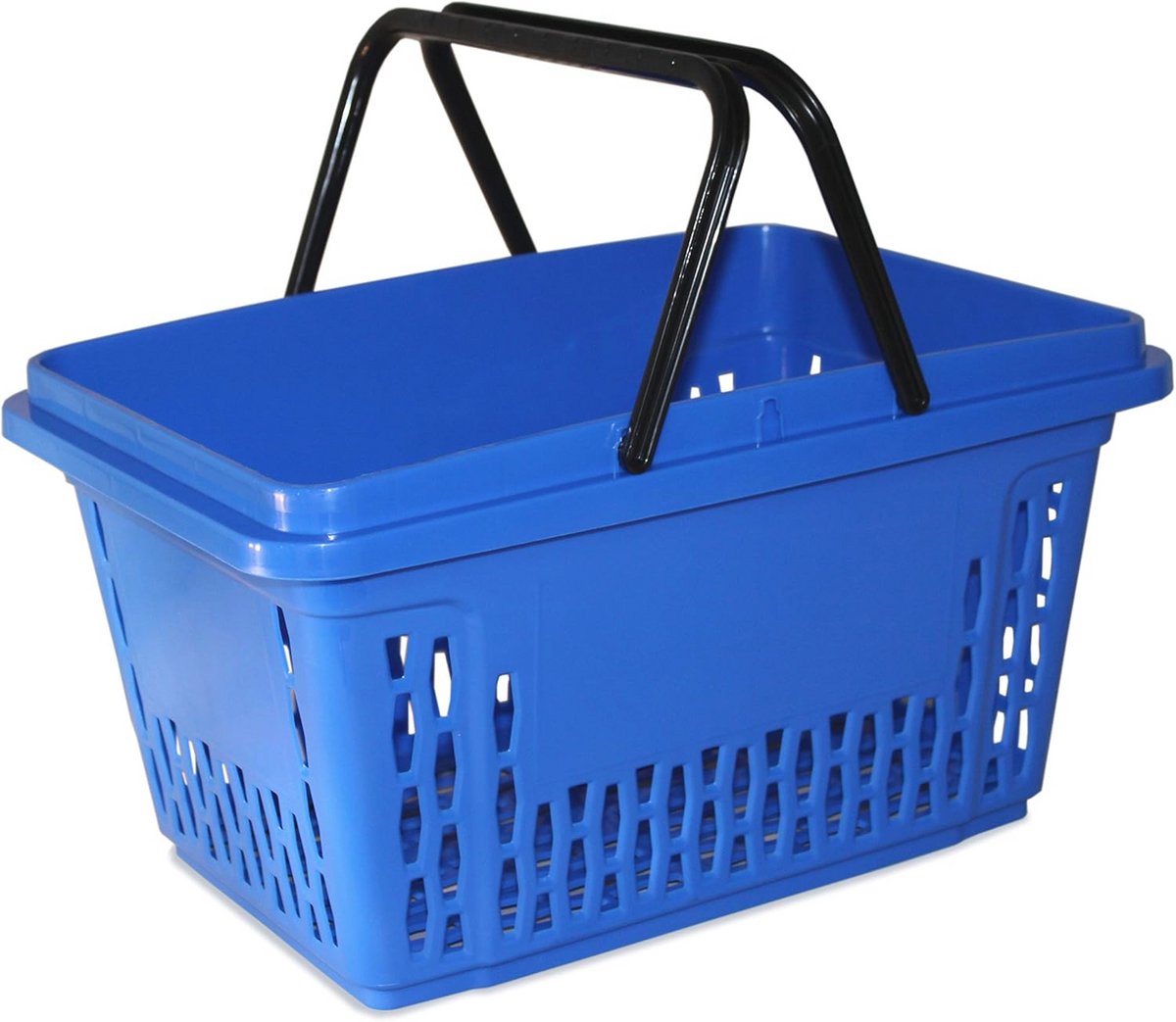 Kunststof winkelmandjes 40 liter met 2 handvatten
