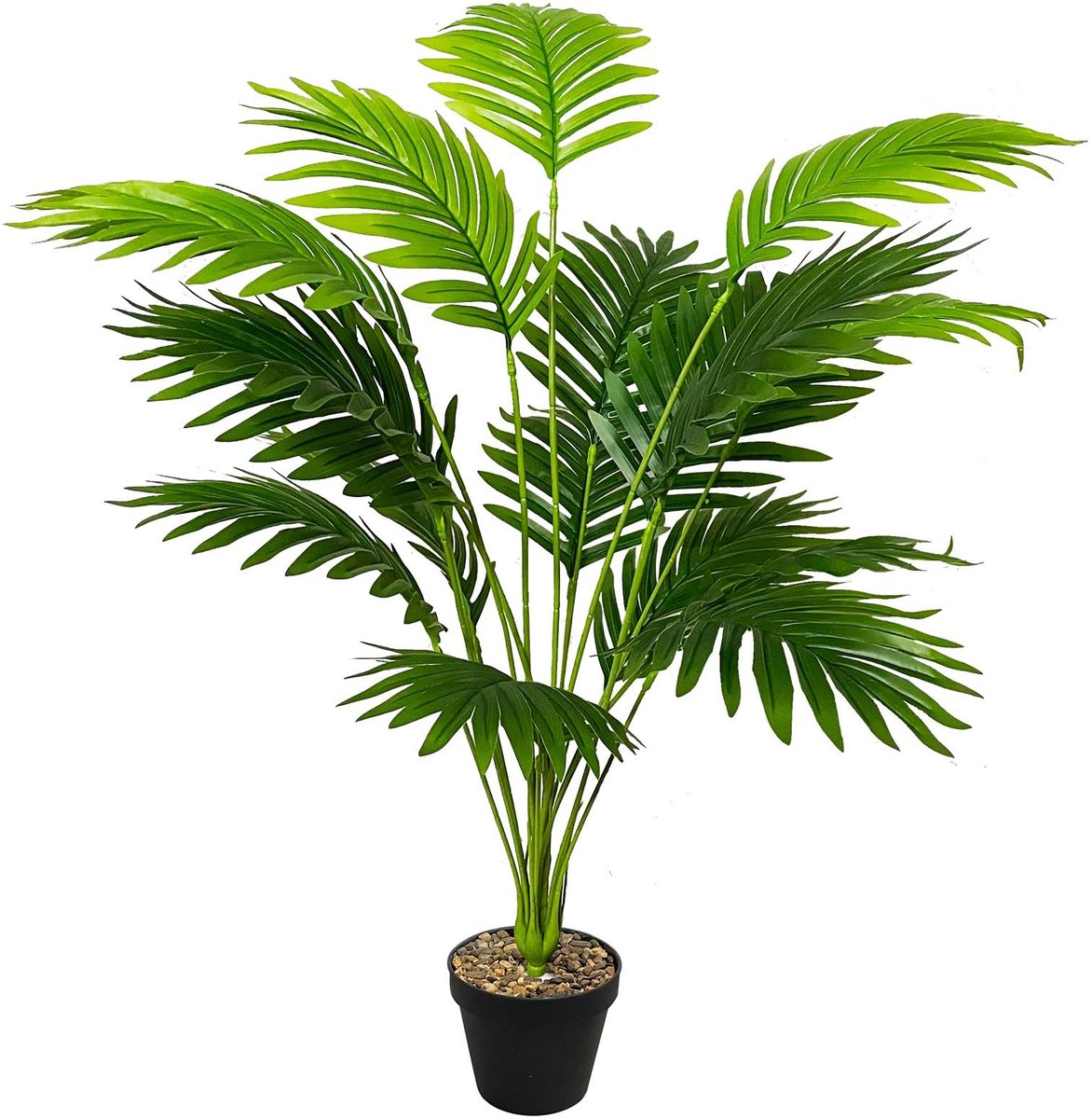 Unyqoos Realistische kunstpalm in pot voor stijlvolle interieurdecoratie groen