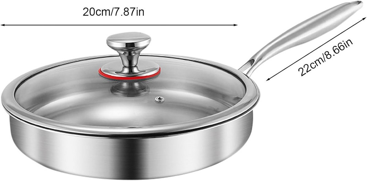 Gevorderde Titanium Koekenpan met Deksel - Krasbestendig en Anti-aanbak