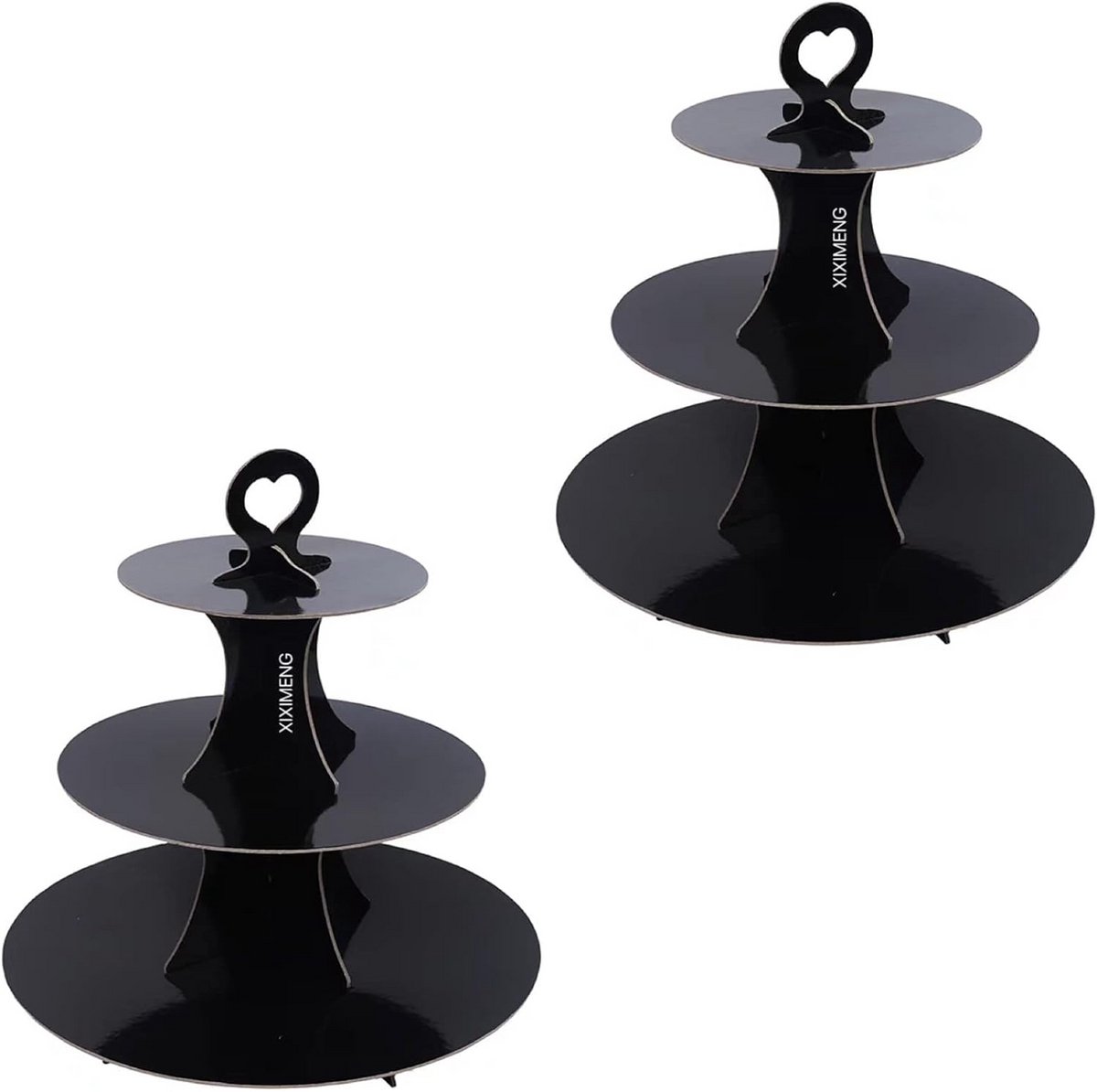 2-Pack Stapelbare Cupcake Presentatieset, 3-laags Taart Toren voor 24 Stuks
