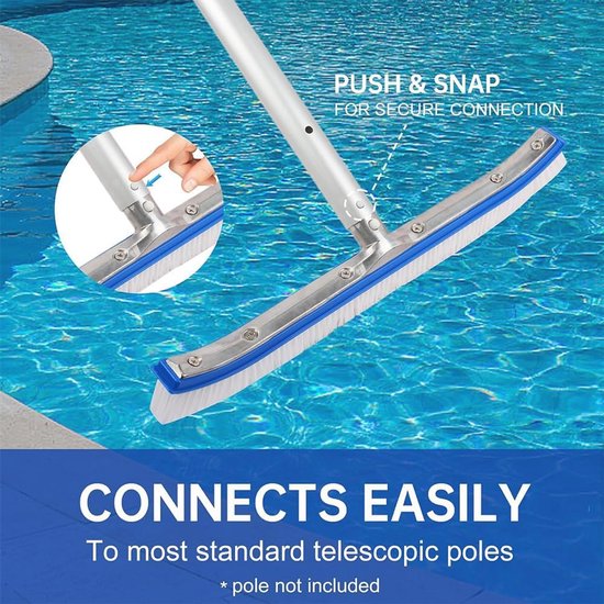 Verstelbare Zwembadborstel met Telescoopsteel - 180 cm — afbeelding 3