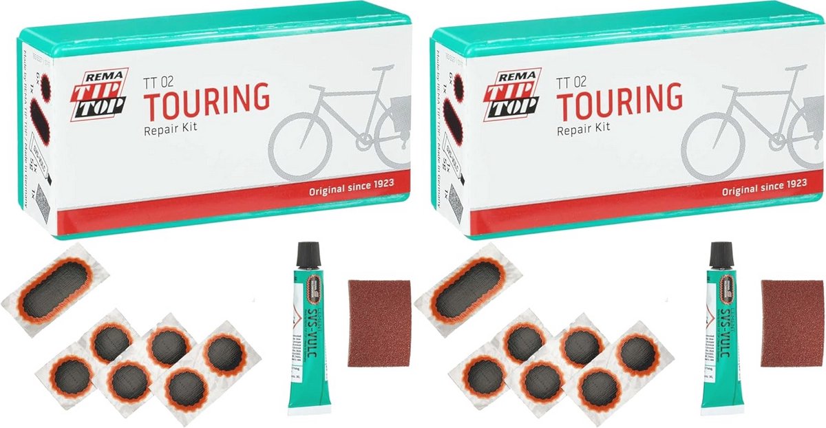 Reparatieset voor fietsbanden - Inclusief patches, vulkaniseervloeistof en schuurpapier