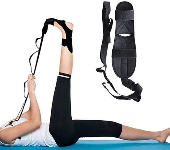 Yoga Stretch Riem Serie - Verstelbare Stretchband - 7-standen - Zwart — afbeelding 2