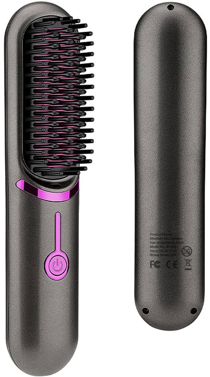 OKWISH Stijltangen - 2-in-1 Stijltang En Krultang - Draagbare Haarstyler Met USB Opladen En 3 Temperatuurinstellingen - Snelle Opwarming - Zwart