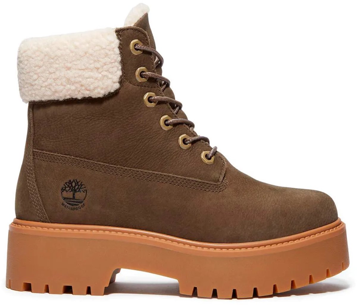 Timberland Stone Street Mid Warm Lined Waterproof Laarzen 1/2 Vrouw Bruin