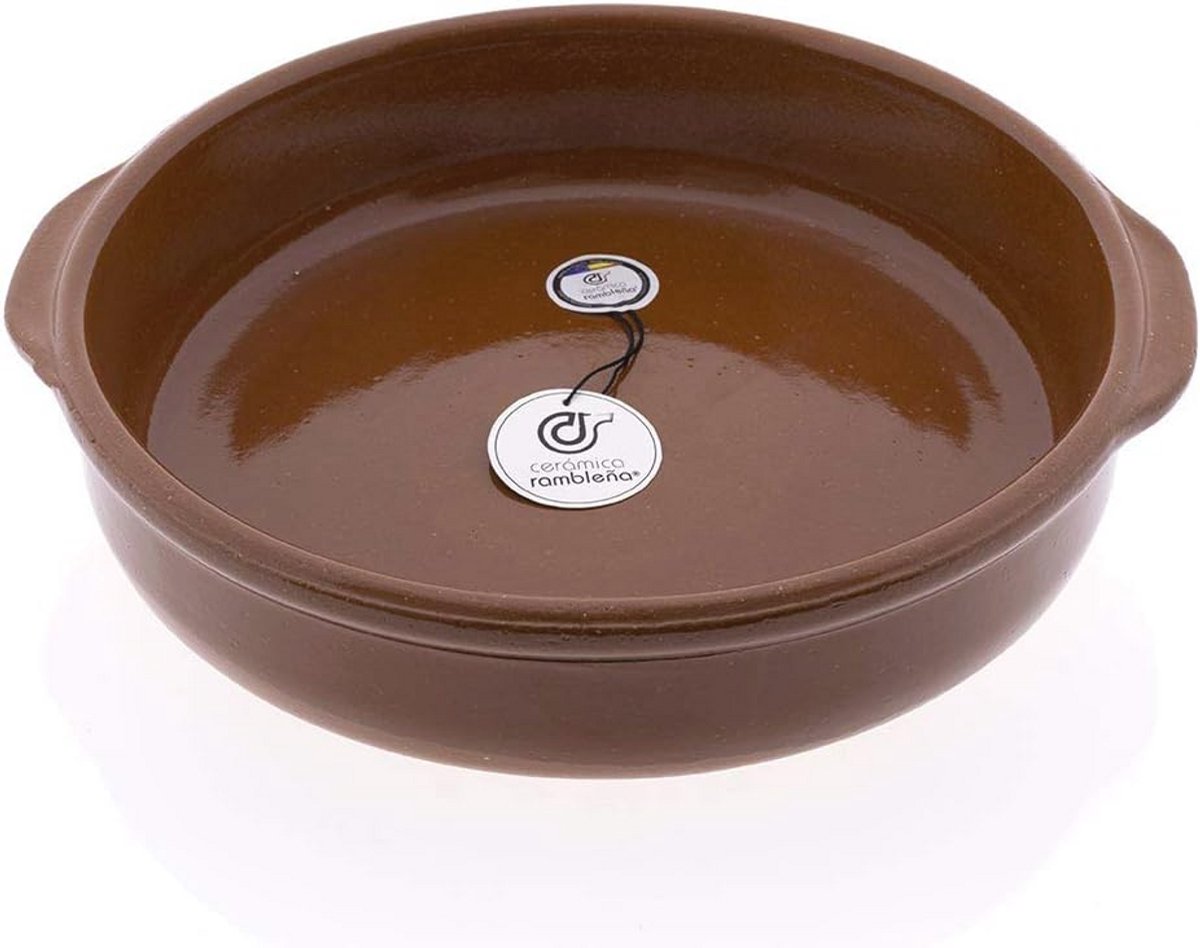 Traditionele keramische braadpan van chamotte - Ovenschaal 19 cm