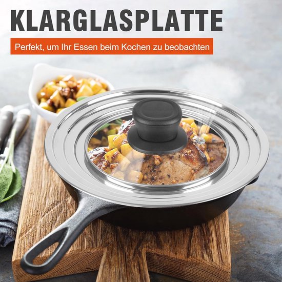 simarro Universele pannendekselgreep, zwarte pannendekselknoppen, ronde reservehandgreep, handgreep voor pannendeksel met gat, reserveknoppen, handgrepen met schroeven voor langzame pannen, pannen