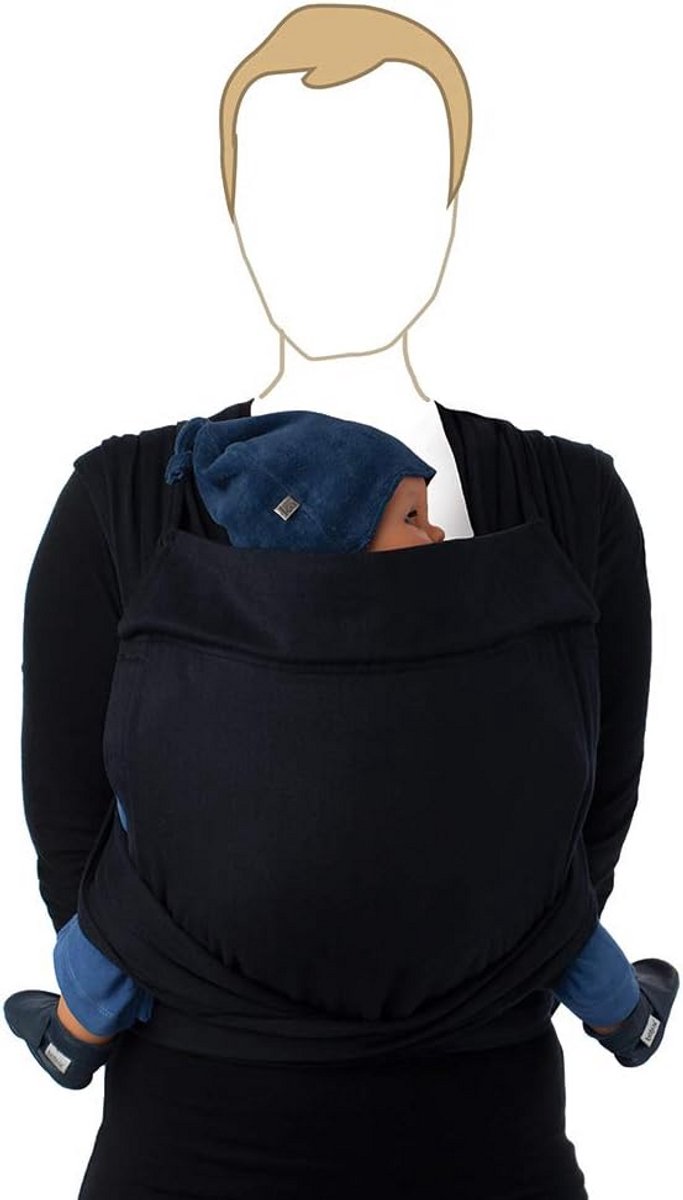 Ergonomische Draagdoek BB-Tai van Biologisch Katoen voor Buik, Heup en Rug