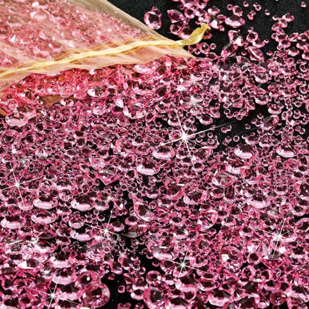 Allecta - Decoratieve Acryl Kristallen voor Bruiloft en Feest - Roze - Set van 4000 Stuks