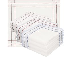 Stoffen zakdoeken voor heren Betz - 12 stuks - 40 x 40 cm of 43 x 43 cm - 100% katoen - dessins design 3 - herenaccessoires