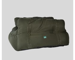 Skipper L Luxe Honden Autostoel & Draagtas – 2 honden mogelijk - 65×55×30 cm – Waterafstotend, Wasbaar, Antislip – Inclusief 2 Veiligheidsgordels – PetsAndBags – Groen