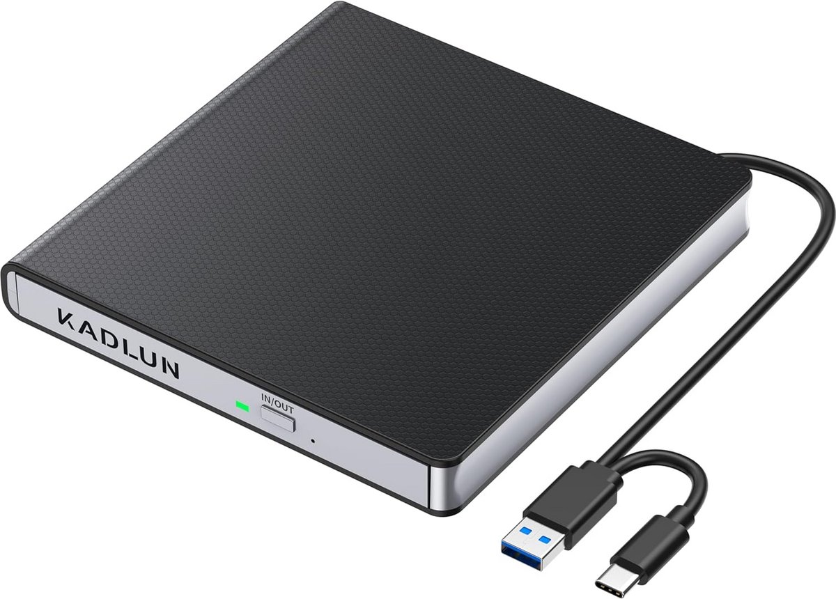 Externe schijf en CD DVD station voor laptops en desktops - USB 3.0 & Type-C draagbare burner