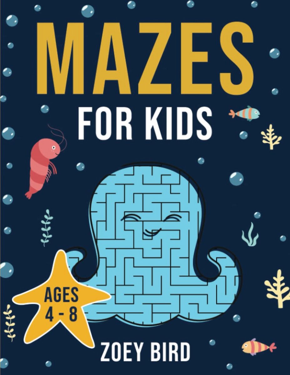 Mazes Activity Book for Kids Ages 4-8 - Fun and Engaging Maze Puzzles