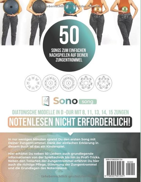 Zungentrommel Musikbuch - 50 Kinderlieder - Spelen zonder Noten - Geschikt voor Beginners — afbeelding 2