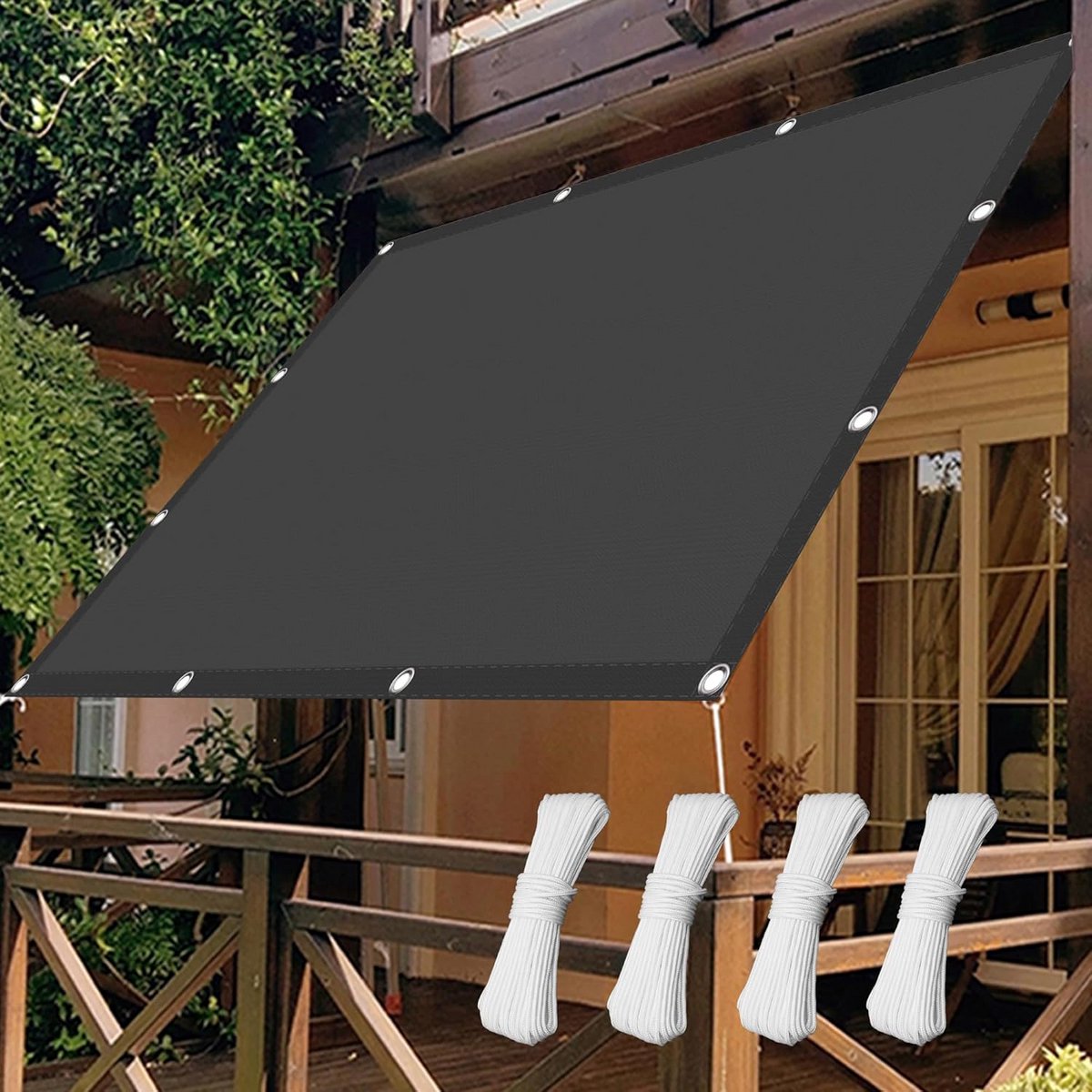 Rechthoekig Schaduwdoek 280 x 380 cm voor Buiten – UV-Bescherming en Lichtgewicht Zonwerin