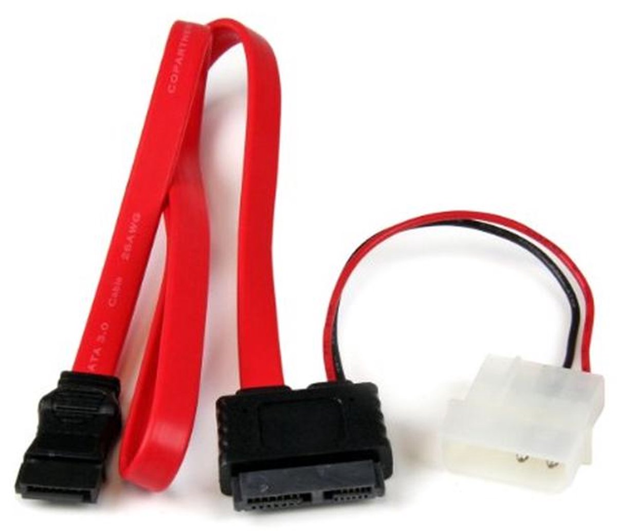 SATA Slimline kabel met Molex plug - S-ATA verbinding kabel - 50 cm