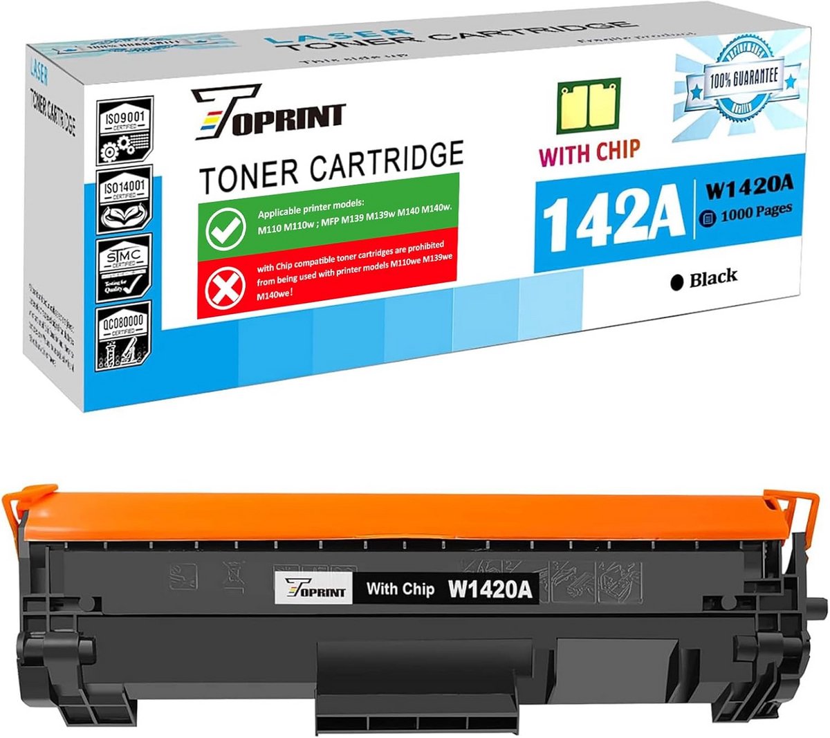 Compatibele Tonercartridge 142A zwart - 1000 Pagina's voor Laserjet Printers