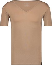RJ Bodywear Sweatproof T-shirt diepe V-hals (oksels) - beige -  Maat: S