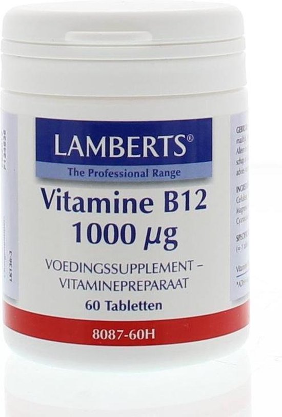 rol vredig Sobriquette Lamberts Vitamine B12 1000µ - 60 Tabletten - Vitaminen | bol.com