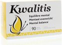 Doos Kwalitis, 90 capsules, met de tekst "Mentaal evenwicht" en een gele vlinder symbool.