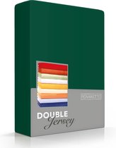 Hoogwaardige Dubbel Jersey Hoeslaken Lits-Jumeaux Botanisch Groen | 180x200/210/220 + 200x200 | Zacht En Dik | Rondom Elastiek