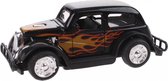 Toi-toys Hot Rod Wagen Pull Back Diecast 9 Cm Zwart