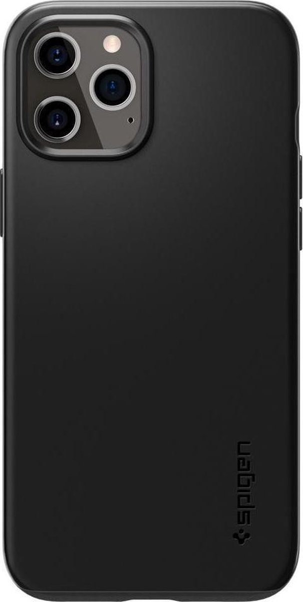 Spigen Thin Fit Apple iPhone 12 Pro Max Hoesje Zwart