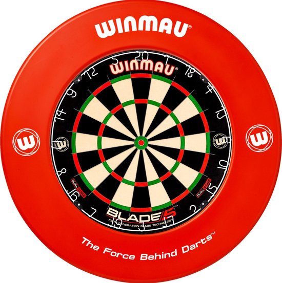 Thumbnail van een extra afbeelding van het spel Winmau Printed Red Dartboard surround Rood Rond