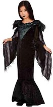 Smiffy's - Heks & Spider Lady & Voodoo & Duistere Religie Kostuum - Raaf - Meisje - Zwart - Small - Halloween - Verkleedkleding
