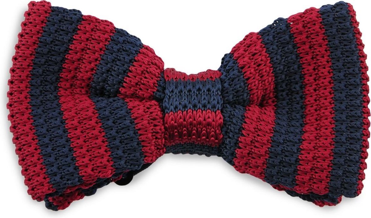 We Love Ties - Strikken - Strik gebreid blauw - wijnrood - wijnrood / marineblauw