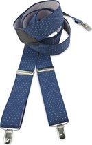 We Love Ties - Bretels - 100% made in NL, Tiny Dots - blauw / wit