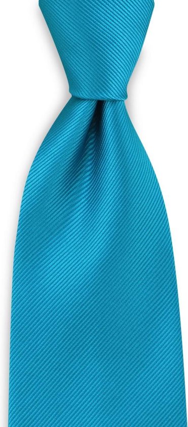 We Love Ties - Stropdas zijde repp turquoise - geweven zuiver zijde