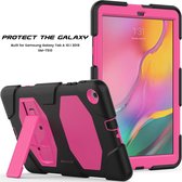 Samsung Tab A 10.1 model 2019 Bumper Case met ingebouwde kickstand roze