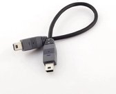 Mini USB B male naar mini USB male Datakabel 20cm