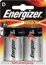 Energizer Alkaline Batterij D 1.5 V Max 2-Blister