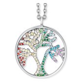 Engelsrufer Dames ketting Ketting Tree of Life Multicolor 925 sterling zilveren Zirkonia One Size 87928292
