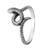Lucardi Dames Ring slang Bali - Ring - Cadeau - Moederdag - Echt Zilver - Zilverkleurig