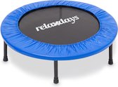 Relaxdays fitness trampoline indoor - kleine trampoline tot 100 kg - thuis - volwassenen - 96 cm