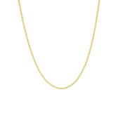 Lucardi Dames Ketting gourmet Mix&Match - Echt Zilver - Ketting - Cadeau - 45 cm - Goudkleurig